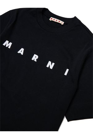 t-shirt in cotone nero MARNI KIDS | M002MVM00RF0M900